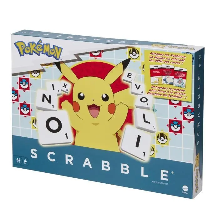 Scrabble® Pokémon-Jeu de société familial avec 2 modes de jeu HXT27-1