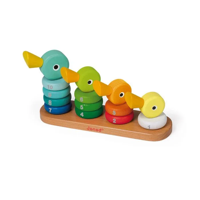 JANOD - Empilable duck Family (bois) - Dès 1 An-3