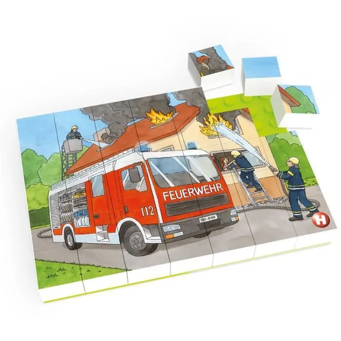Hubelino puzzle pompiers junior 26,5 x 18,2 cm 35 pièces-1