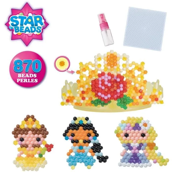 Jeu de perles à repasser - AQUABEADS - Diadème Princesses Disney-1