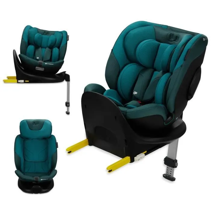 Siège auto I-size 40-150 cm - KINDERKRAFT I-FIX - Siège pivotant 360 - Base intégrée avec isofix - Systèmes de sécurité - Vert-0