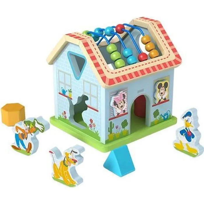 Maisonnette en bois Mickey avec blocs - Disney - Jouet éco-responsable-0