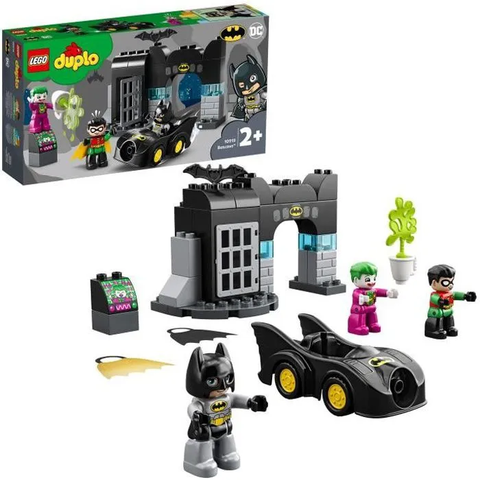 LEGO® 10919 DUPLO Super-Héros DC Batman™ La Batcave™ Avec Batmobile & le JOKER Voitures Jouet Pour Bébés de 2 Ans Et Plus-0