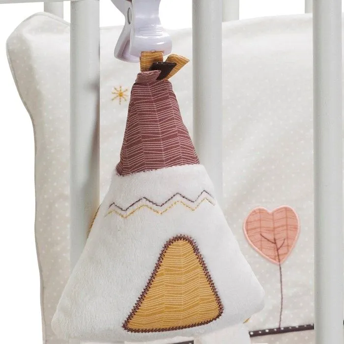 Jouet d'activités enfant Tipi en velours blanc - SAUTHON - Timouki - Bébé - Mixte - 35x13x5 cms-1