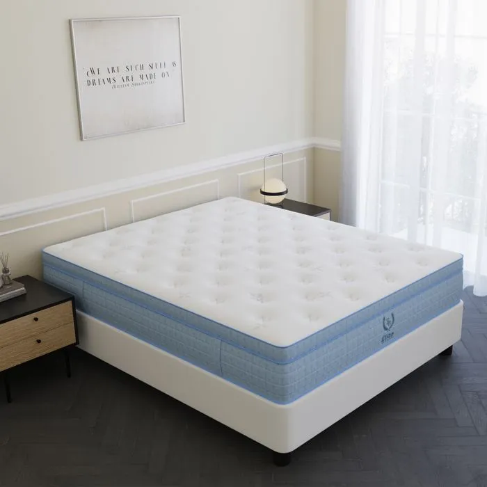RAMIRO - Matelas hybride ressorts ensachés 140 x 190 cm épaisseur 30 cm-1