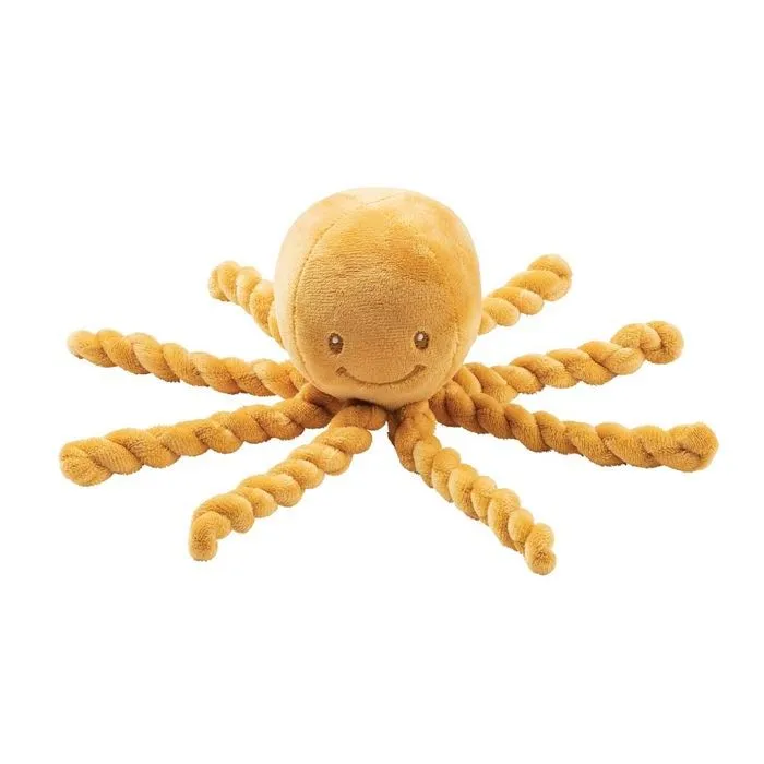 NATTOU Doudou Pieuvre Lapidou - 23 cm - 100% polyester - Ocre-1