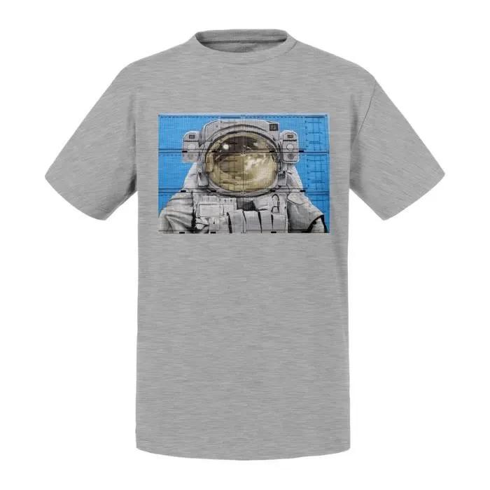 T-shirt Enfant Gris Graffiti Astronaute Containeurs Tague Street art-0
