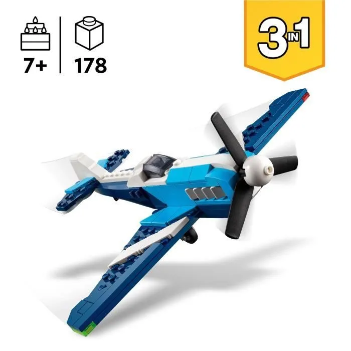 LEGO Creator 31160 3-en-1 Aéronef : l’avion de course - Jeu de construction dès 7 ans-1