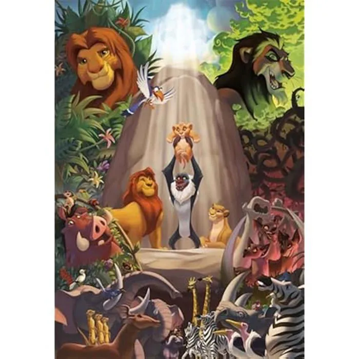 Puzzle 1000 Pièces - CLEMENTONI - Le Roi Lion - Fabriqué en Italie - Pour Adultes 14-99 Ans - Éco-Responsable-1