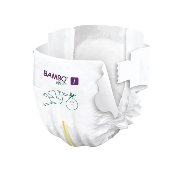 Couches Bambo Nature Newborn T1 (2-4 kg) - 6 paquets de 22-2