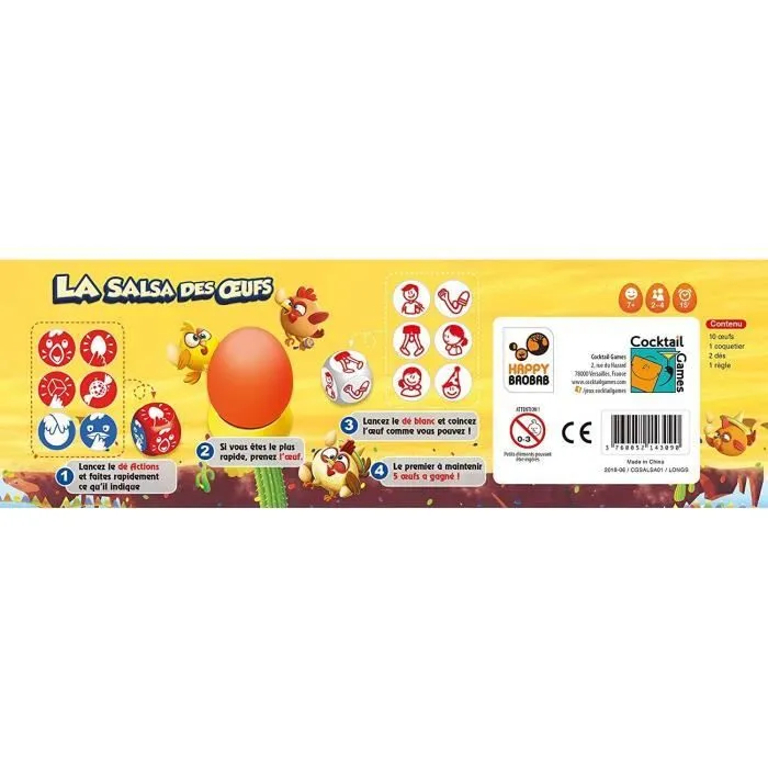 Jeu de société enfant - ASMODEE - La Salsa des œufs - Jeu d’ambiance - A partir de 7 ans-4