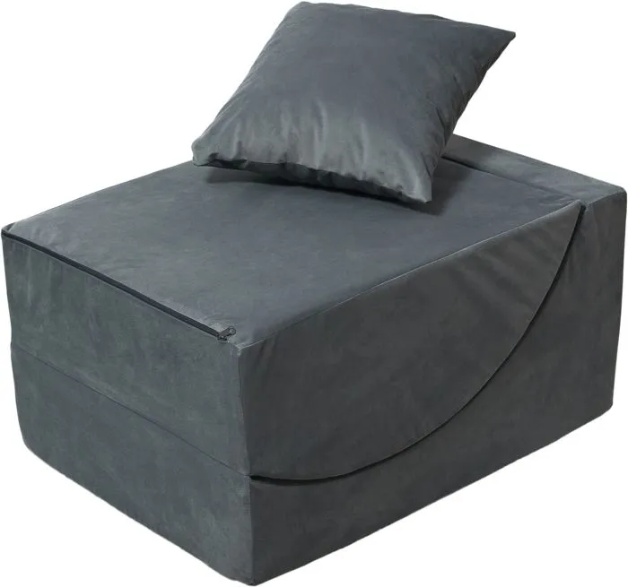 Fauteuil chaise longue relaxant plaint 3 en 1 multi-usage canapé pouffe table-1