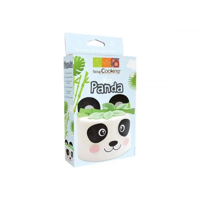 Kit décoration azyme - Panda - Blanc - Mixte - Enfant - Design cake Panda-1