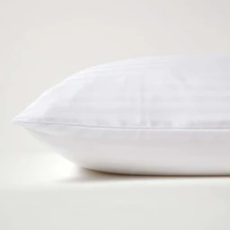 Taie d'oreiller Blanc 100% coton Egyptien 330 fils 80 x 80 cm-1