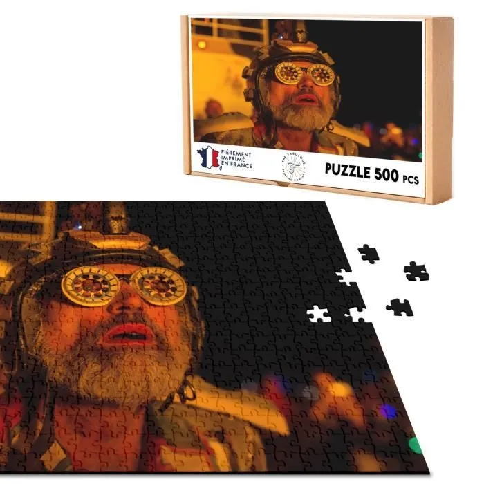 Puzzle Classique 500 pièces Homme Au Burning Man Festival Nevada Hippie Etats Unis Desert-0