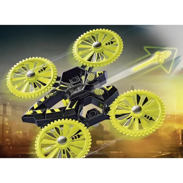 PLAYMOBIL - 70780 - Jet de police et drone - Multicolore - Bleu - Playmobil City Action-7