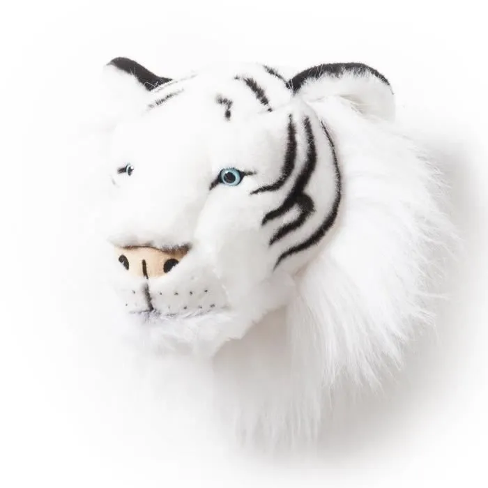 Trophée tigre blanc - Bibib - Albert - Peluche douce - Décoration chambre enfant-1