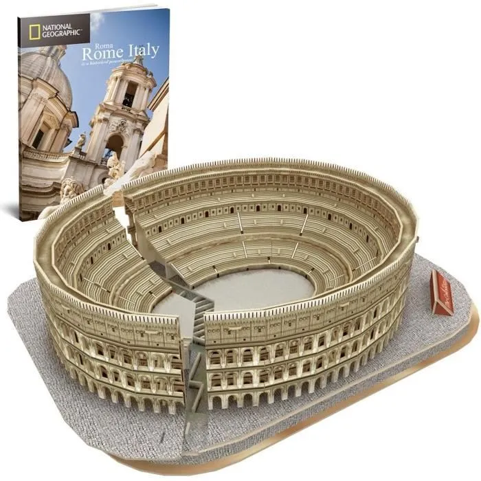 Puzzle 3D Colisée Romain - XTREM RAIDERS - Guide de Rome inclus - Pour Enfant - Architecture et monument-0