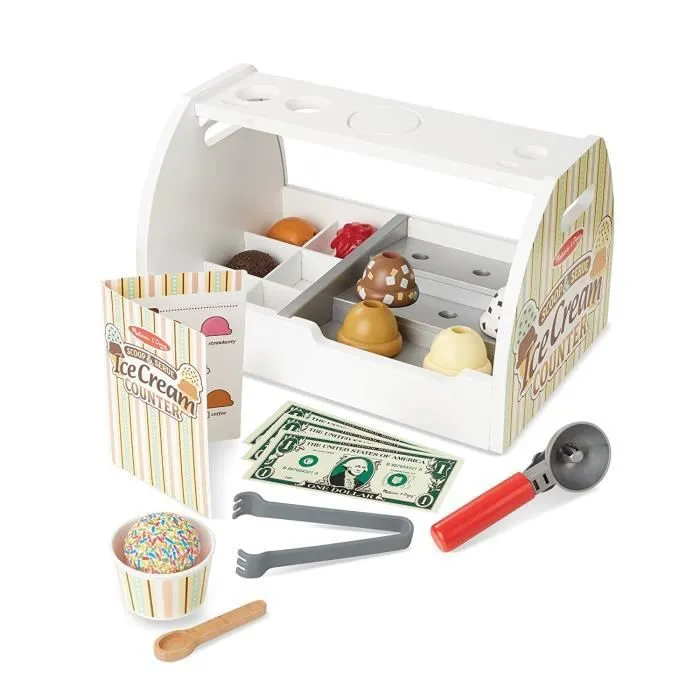 MELISSA & DOUG Comptoir À Crème Glacée En Bois-3