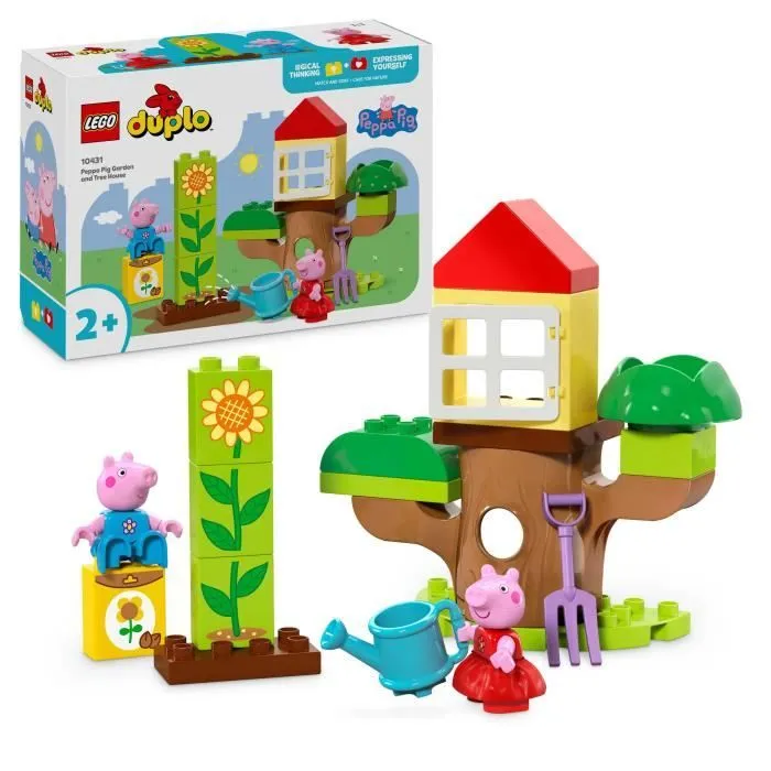 LEGO® DUPLO® 10431 Le Jardin et la Cabane dans l’Arbre de Peppa Pig - Jouet Créatif-0