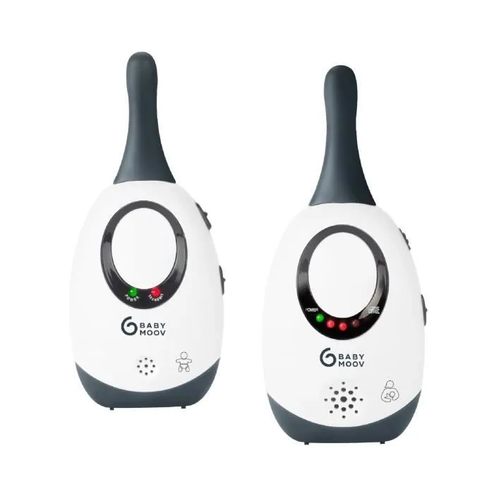 Babymoov Babyphone audio simply care avec fonction VOX, double alarme et 2 adaptateurs, portée 300m-0