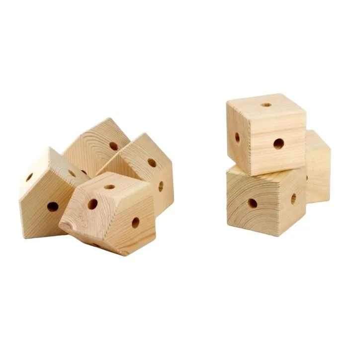 Jeu de construction - Trigonos - Cubes de jonction en bois - 10 pièces - Mixte - 4 ans et plus-0