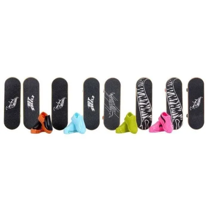 Hot Wheels-Skate-Fingerskate Tony Hawk-Pack fingerboards et chaussures HMY19-3