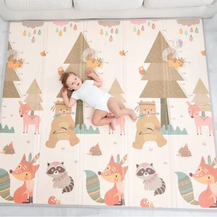 Tapis d'éveil pour bébés et enfants - 180x200x1,5cm - INDIANS | SUPERBE BEBE-0
