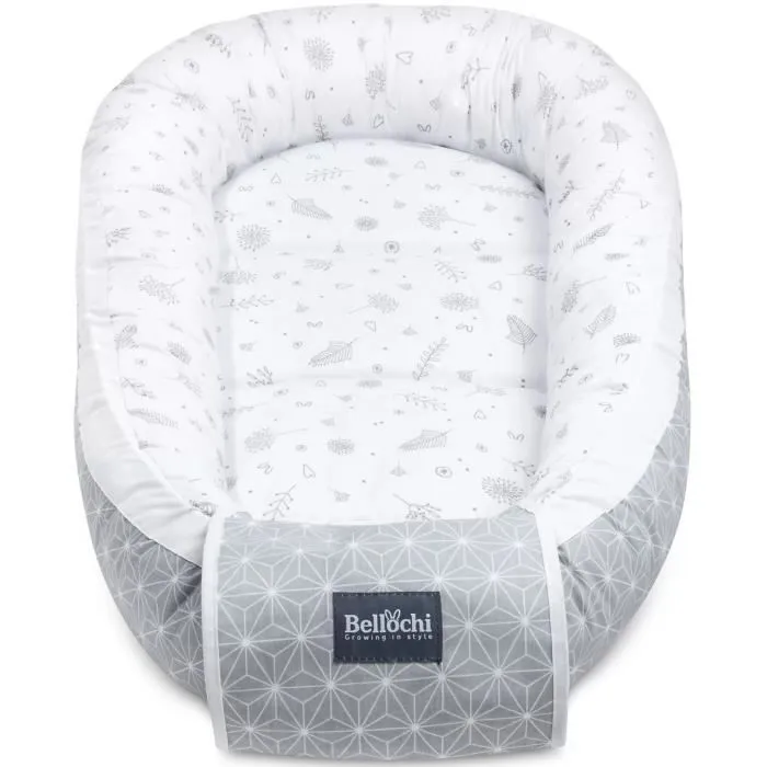 Bellochi Reducteur de Lit Bebe Cale Bebe pour Lit Cocon Bebe - 100% Coton 90 x 60cm - Nid de Bebe Baby Nest - Star-2