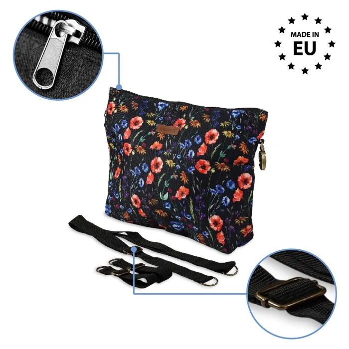 Organisateur de poussette Coquelicots - sac à langer pour poussette ou sac de poussette-1