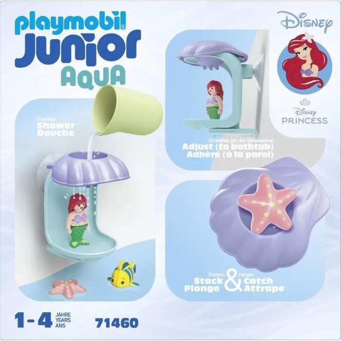 PLAYMOBIL Junior 71460 Ariel avec coquillage de bain, Disney, Jouet pour le bain, Dès 12 mois-7