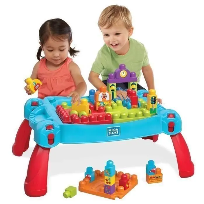 Table d'apprentissage MEGA BLOKS - La Table D'apprentissage - 30 blocs - Mixte-4