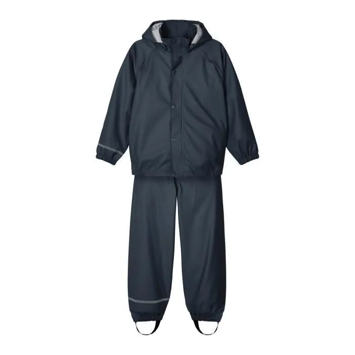 Ensemble de pluie enfant - Name it - dark sapphire - Imperméable - Coupe-vent - Capuche détachable-0