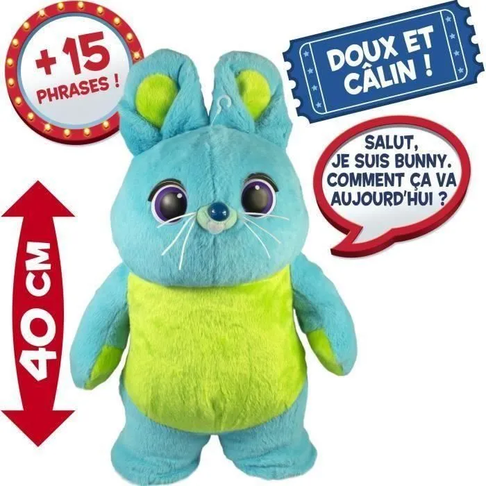 LANSAY Toy Story 4 Peluche interactive électronique Bunny 40 cm environ-1
