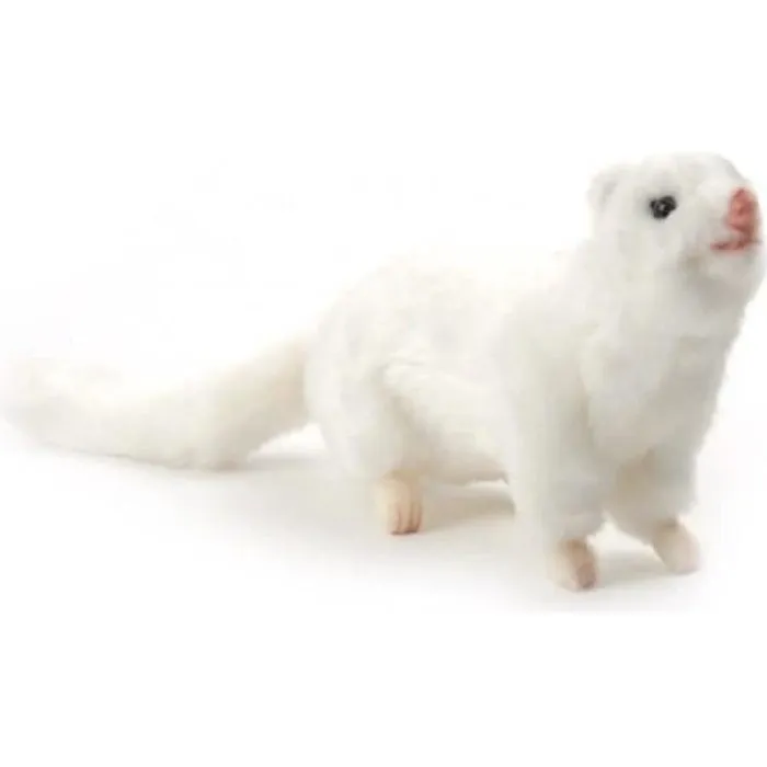 Peluche - Non spécifié - Furet blanc - 23 cm - Mixte - Intérieur-0