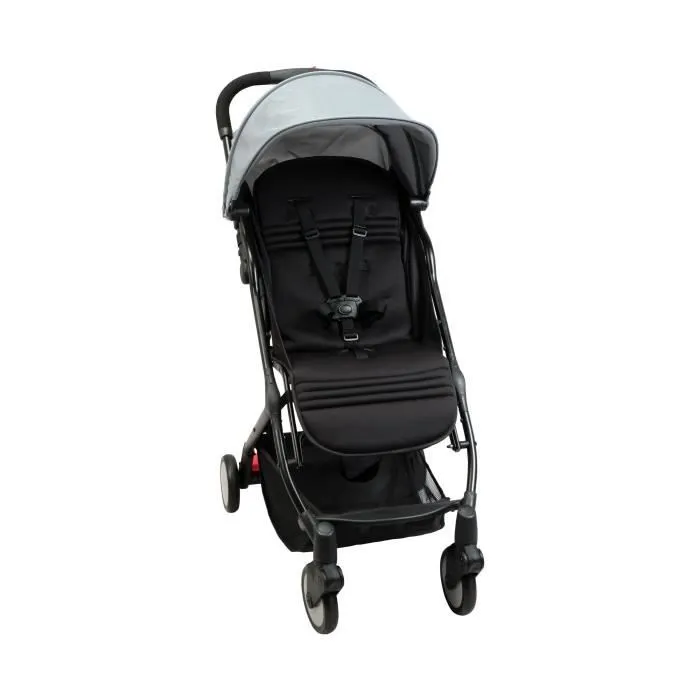 BAMBISOL - Poussette compacte - YUKO - 0 à 36 mois (max 15 kg) - Sangle de portage - 4 roues - Noir-0