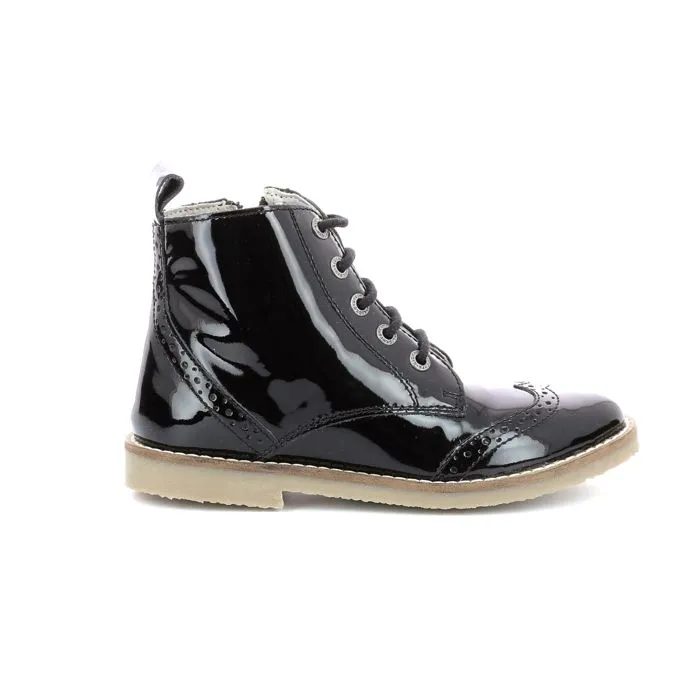 KICKERS Bottillons Tyrol Noir vernis-1