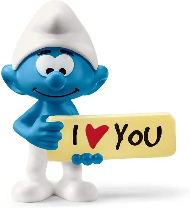 Figurine - SCHLEICH - Schtroumpf avec panneau - Age 3 ans - Gamme THE SMURFS™ - Affection singulière-1