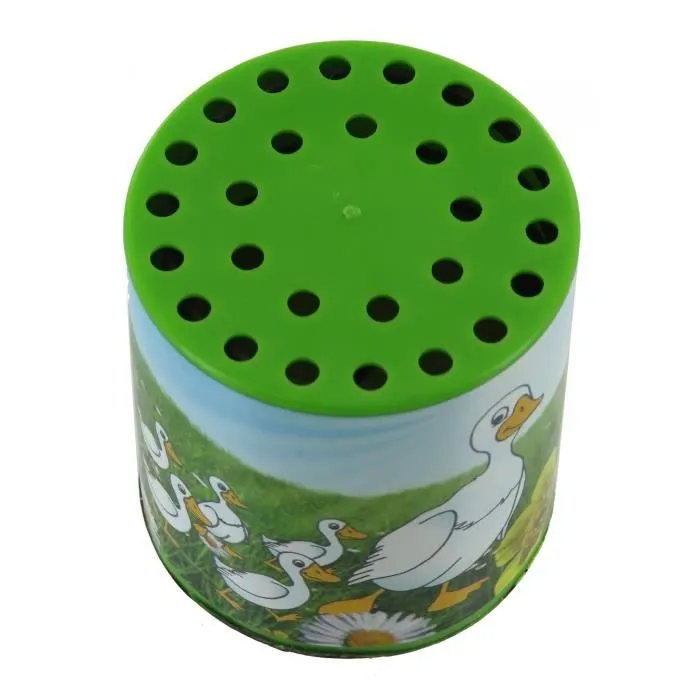 Boîte à meuh ou boîte à canard traditionnelle pour entendre le cri d'un canard (coin coin) avec étiquette de canards et de canetons-3