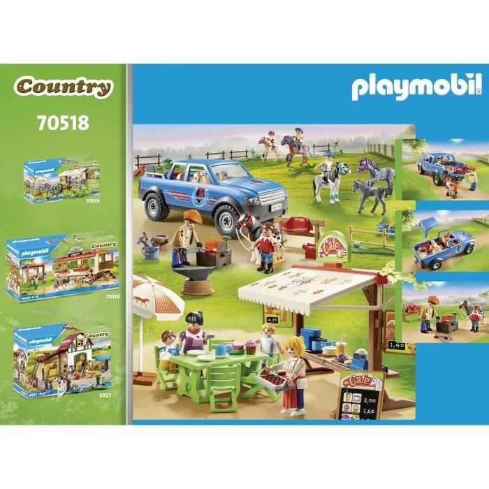 PLAYMOBIL - 70518 - Maréchal-ferrant et véhicule avec forge mobile et accessoires - Playmobil Country-3
