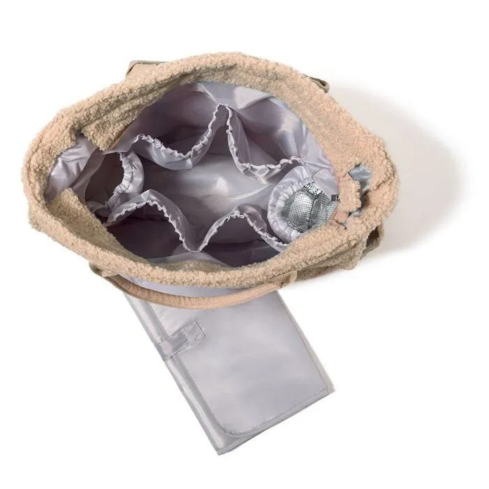 MAÏKA Sac à langer Moumoute, multifonctionnel, bouclettes, tendance, tapis à langer et attaches poussettes inclus-2