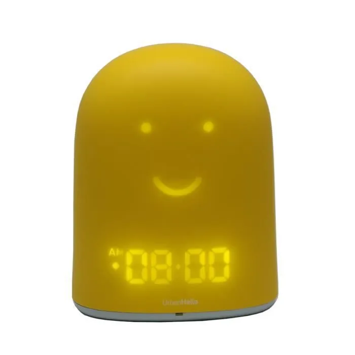REMI - Réveil éducatif connecté pour enfant - Babyphone - Veilleuse & Berceuse - Suivi du Sommeil - Jaune-1