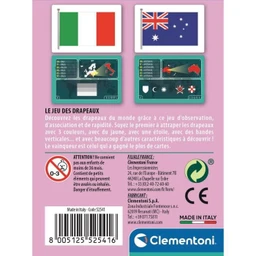 Jeu des drapeaux - Clementoni - Mixte - A partir de 6 ans - Cartes de drapeaux du monde-1