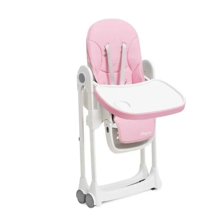 Interbaby - TRONA7-02 - Chaise Haute Plissable Mod. Comfort Eat Rose-1
