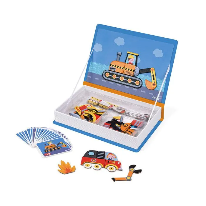 JANOD - Magnéti'book Bolides - Jeu magnétique éducatif - Dès 3 Ans-1