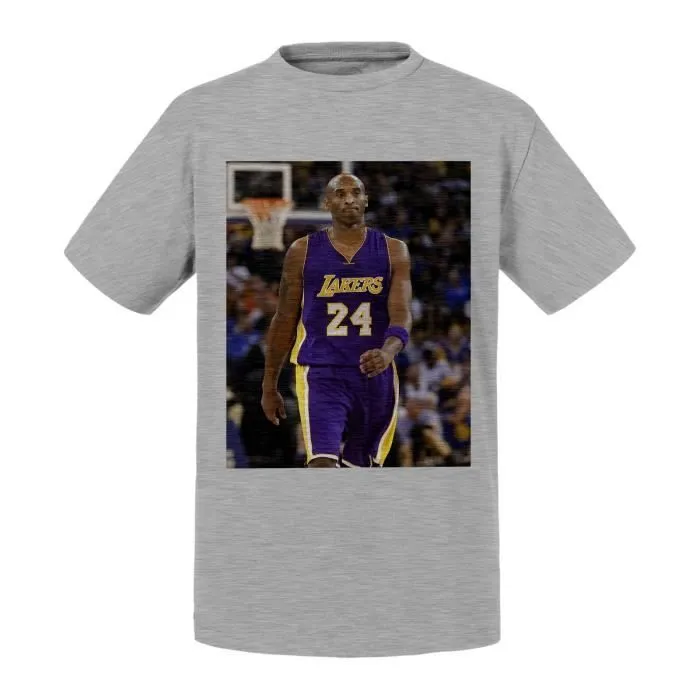 T-shirt Enfant - FABULOUS - Kobe Bryant 24 - Gris - Manches courtes - Lavable 60°-0