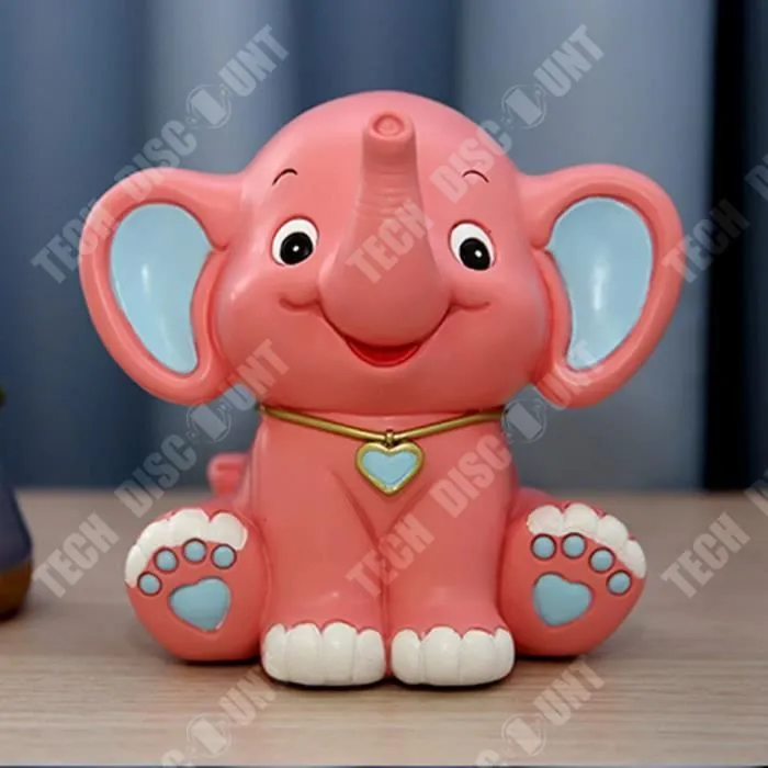 TD® Creative Tirelire Éléphant Dessin Animé Pour Enfants Résine Artisanat Ornement Tirelire Mignon Cadeau-3