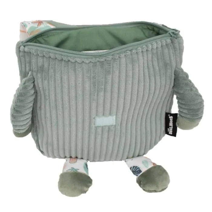 Sac à dos - Les Déglingos - Chillos le paresseux - Velours côtelé - Bretelles réglables - 25x25x5 cm-3