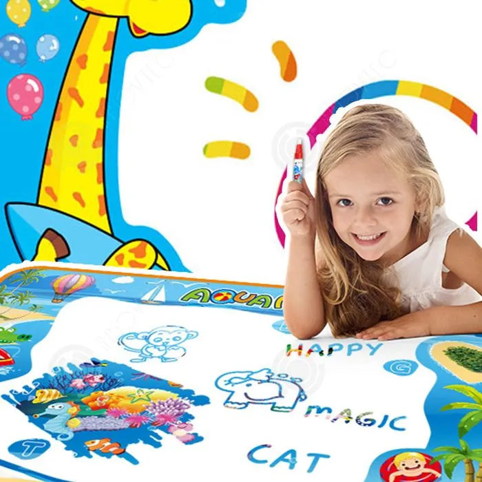 INN Tapis dessin eau 100x70cm tapis dessin enfant tapis magique dessin eau livré avec divers accessoires cadeaux éducatifs pour enfa-3