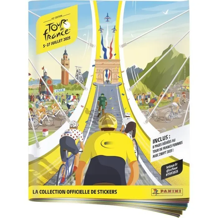 Pack de démarrage - PANINI - TOUR DE FRANCE 2025 - Album + 4 pochettes - 20 stickers-2